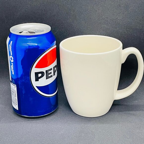 Set of 4 ~ CORELLE STONEWARE MUGS ~ Ivory, 4", 12 oz. - Picture 4 of 4